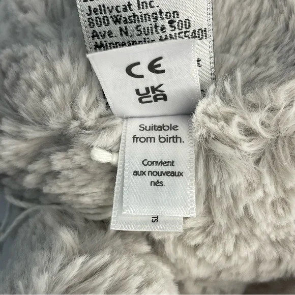 Jellycat London Silver Blossom Bunny Gray Soft Medium 12” HTF Plush - Picture 14 of 16